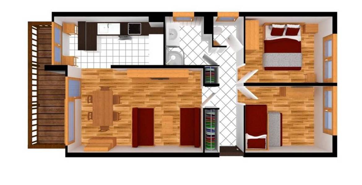 Apartamento, en Courchevel 1650 Moriond -56 m²- 3 Dormitorio