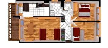 Apartamento, en Courchevel 1650 Moriond -56 m²- 3 Dormitorio