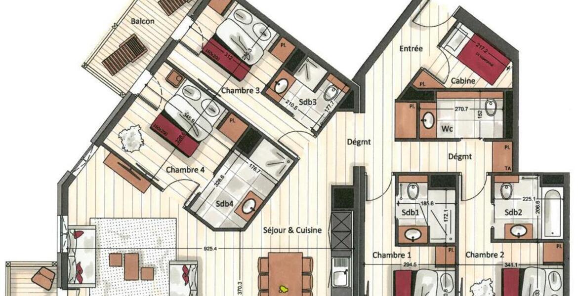 Apartment in Courchevel 1650 Moriond 