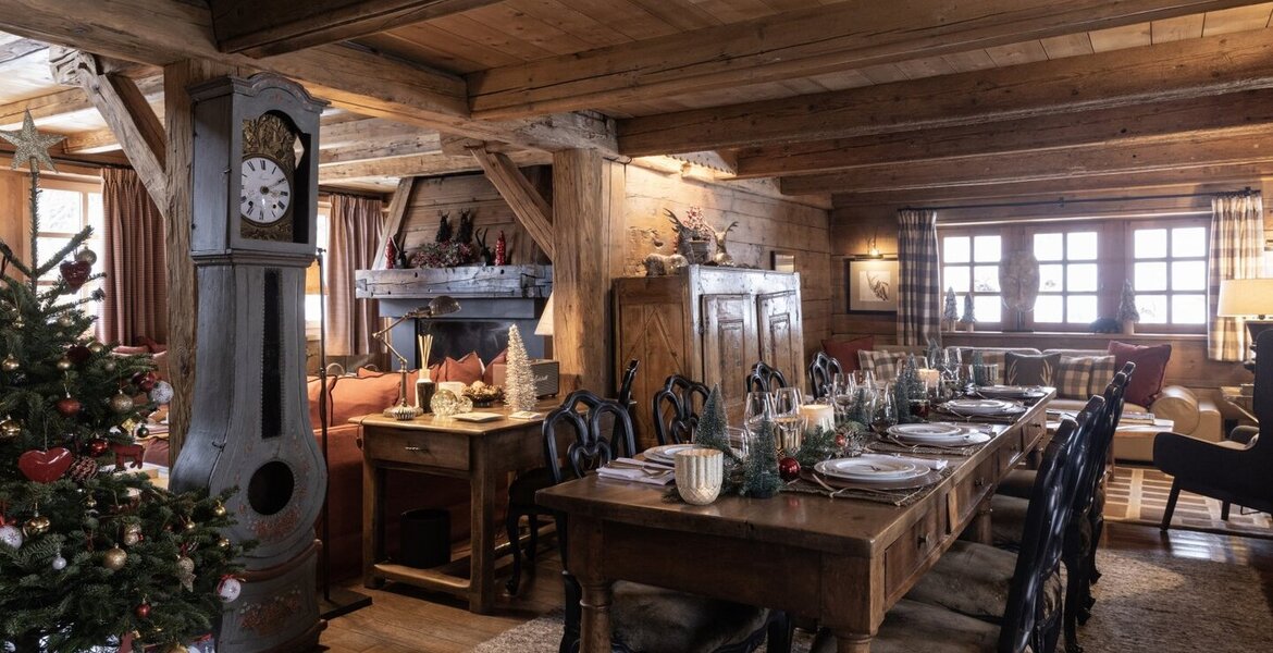 Luxury Chalet in Megève with Nordic Bath and Sauna