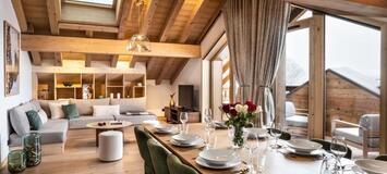 The duplex penthouse in Meribel