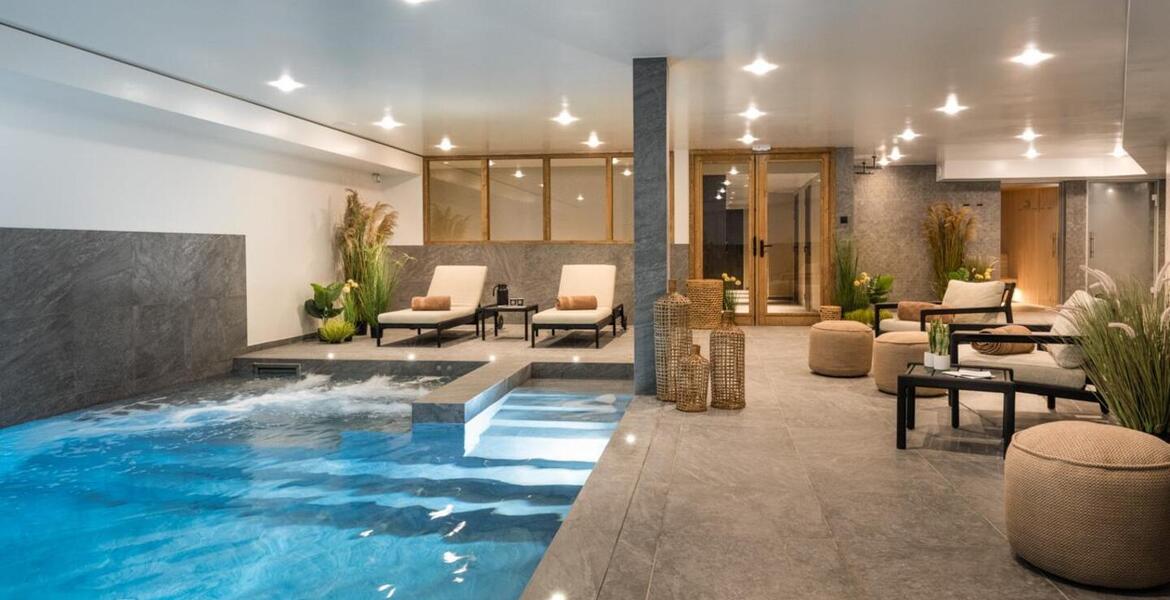 The duplex penthouse in Meribel
