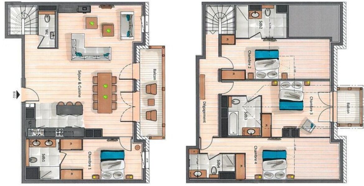 Penthouse for rent in Les Gets